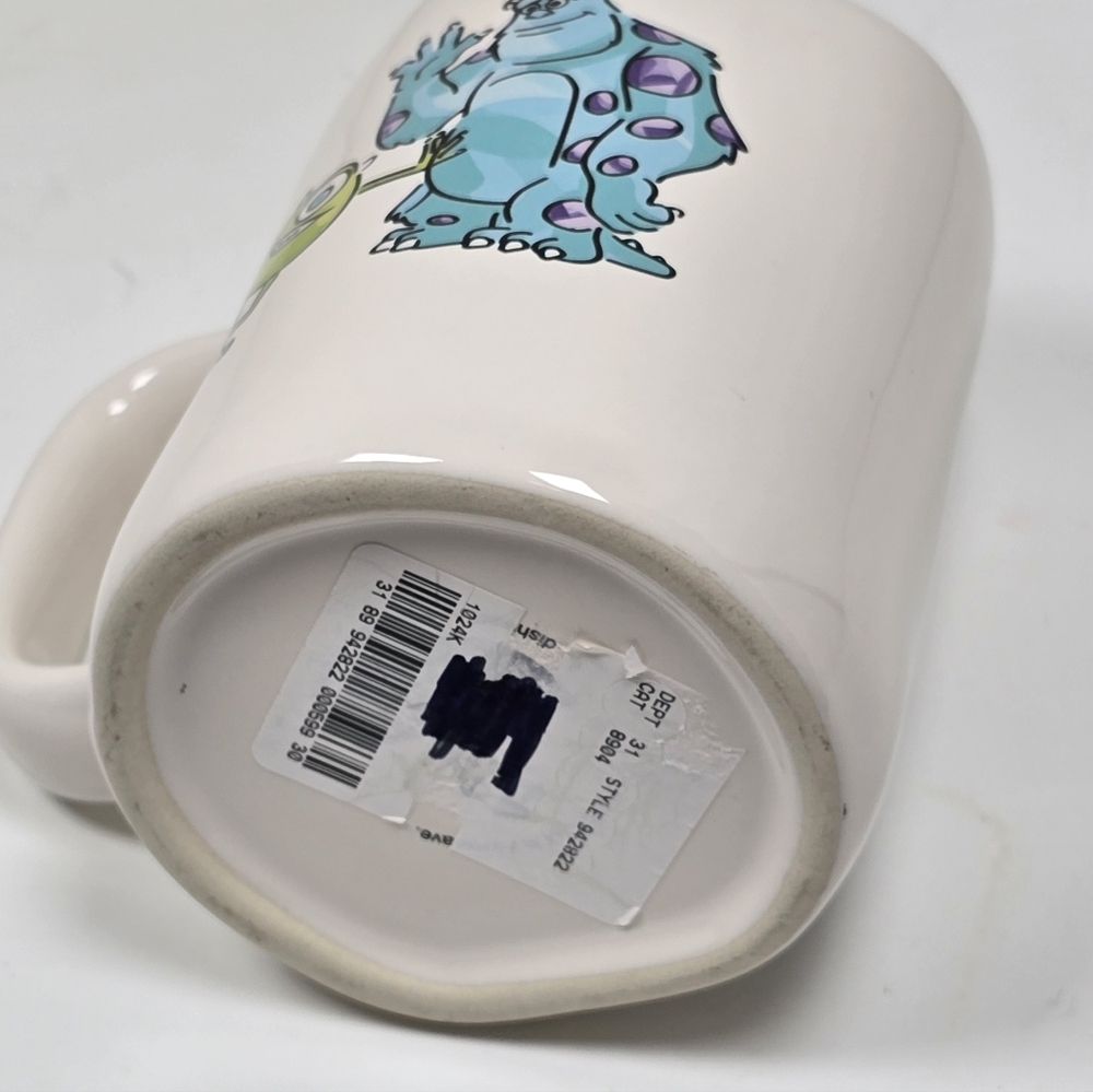 Rae Dunn Disney Monsters Inc Scream Team Mug Green Interior New - Picture 5 of 5
